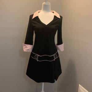 Brand New size L black dress with pink accents